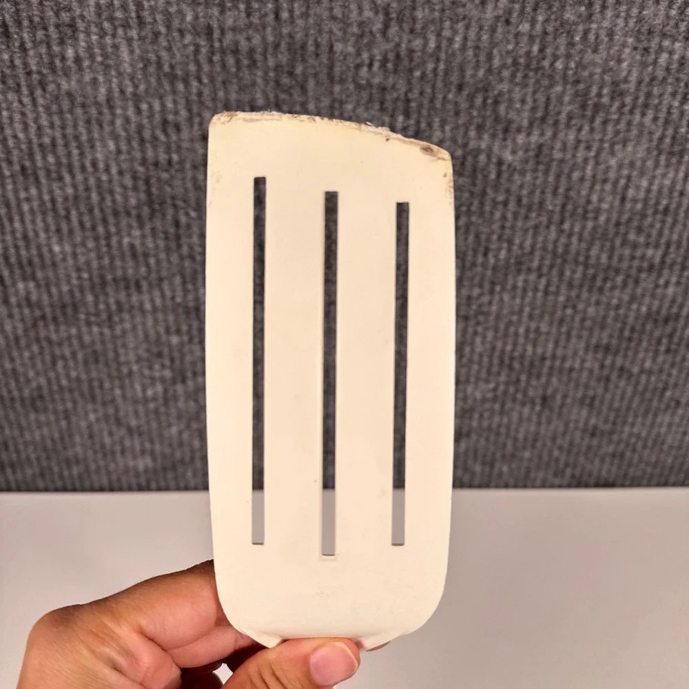 Vintage Foley Slotted Nylon Spatula Off-White Angled Kitchen Utensil USA Made